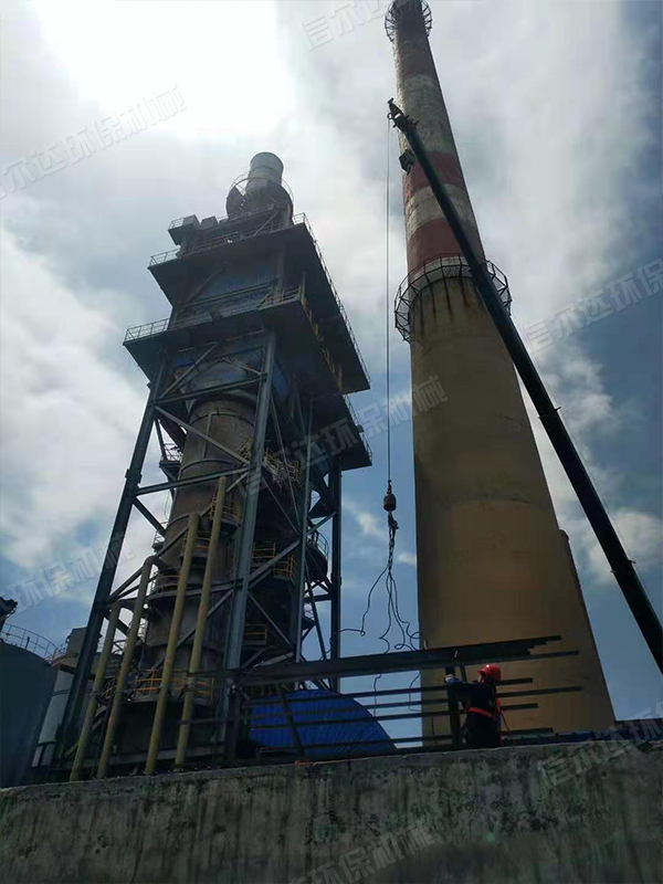 锅炉布袋除尘器施工现场